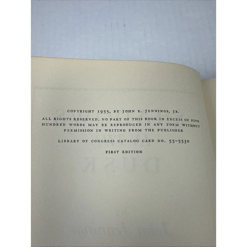 SHADOWS IN THE DUSK by John Jennings - 1955 - Fiction - Western - Vintage